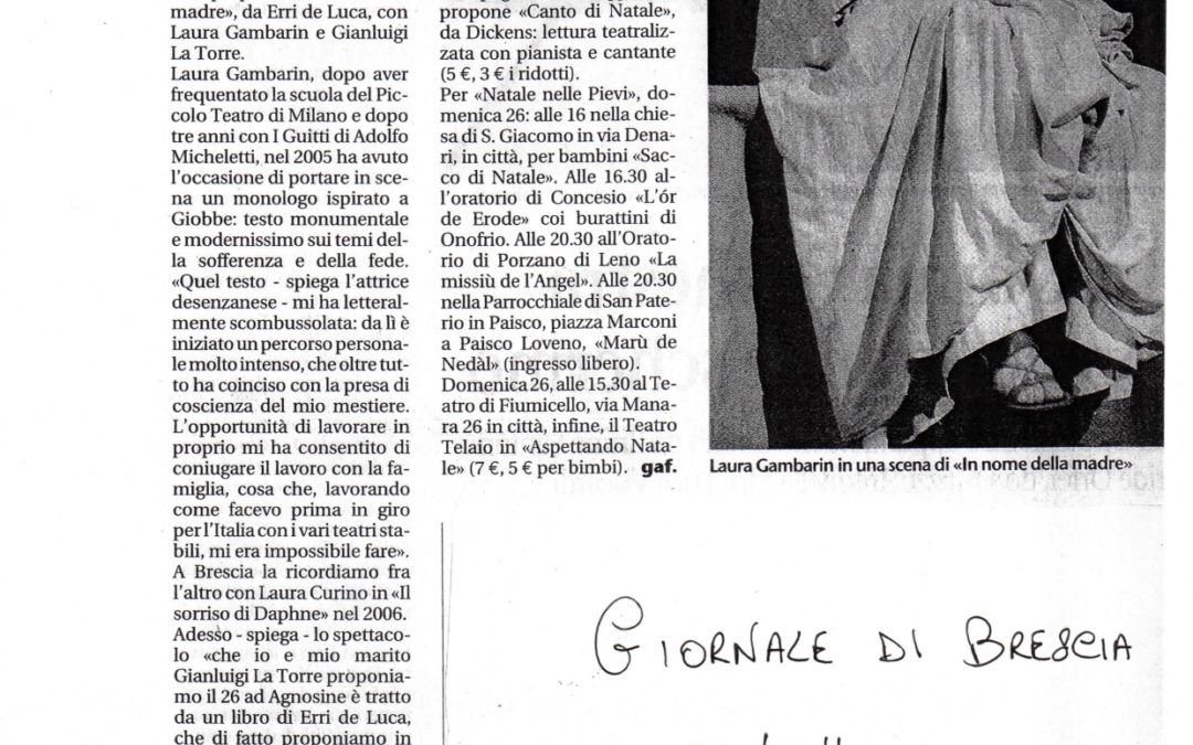 Il Giornale di Brescia, 24 dicembre 2010