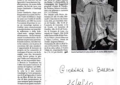Il Giornale di Brescia, 24 dicembre 2010