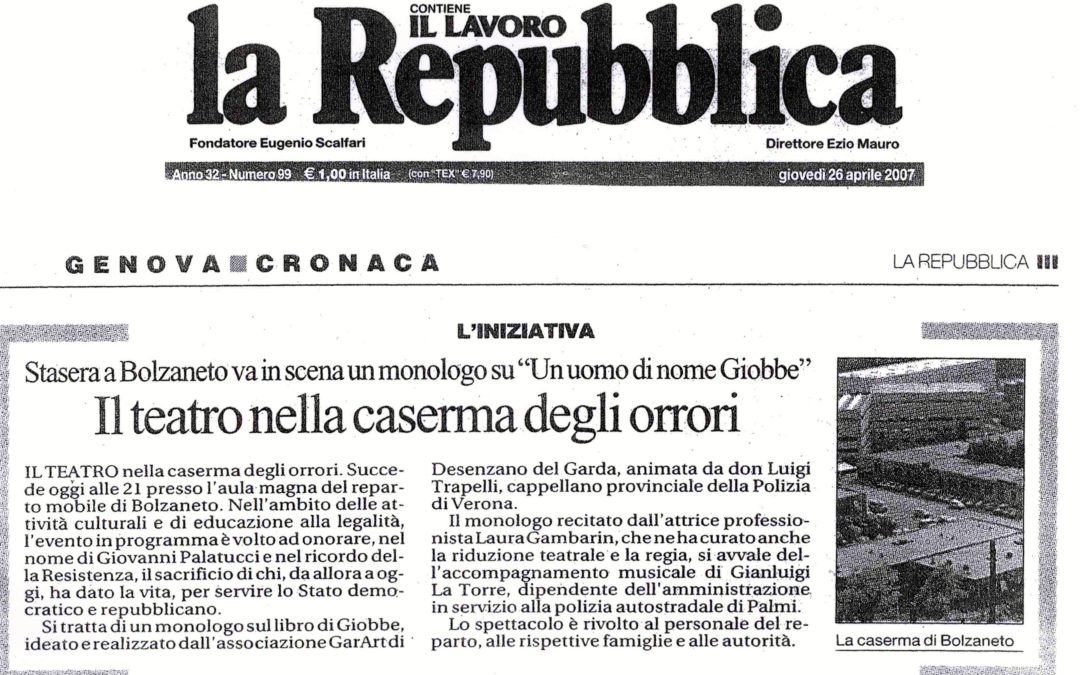 La Repubblica di Genova, 26 aprile 2007