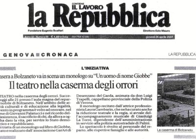 La Repubblica di Genova, 26 aprile 2007