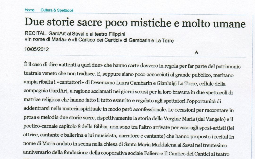L’Arena di Verona, 10 maggio 2012